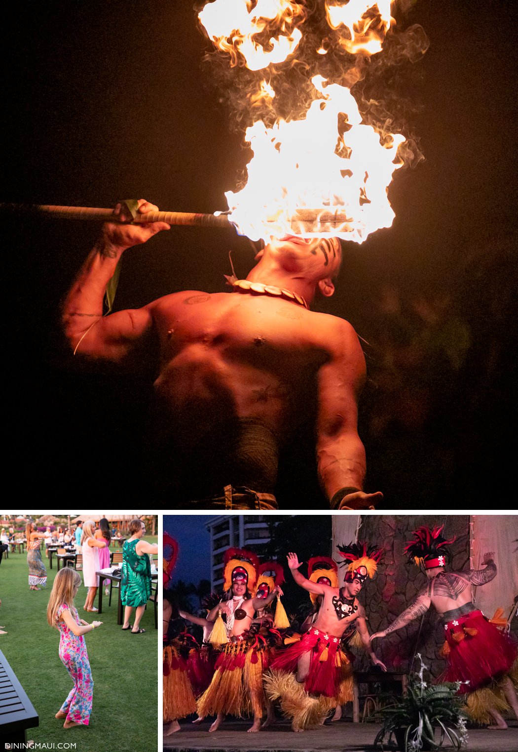 Maui luaus fire dancing